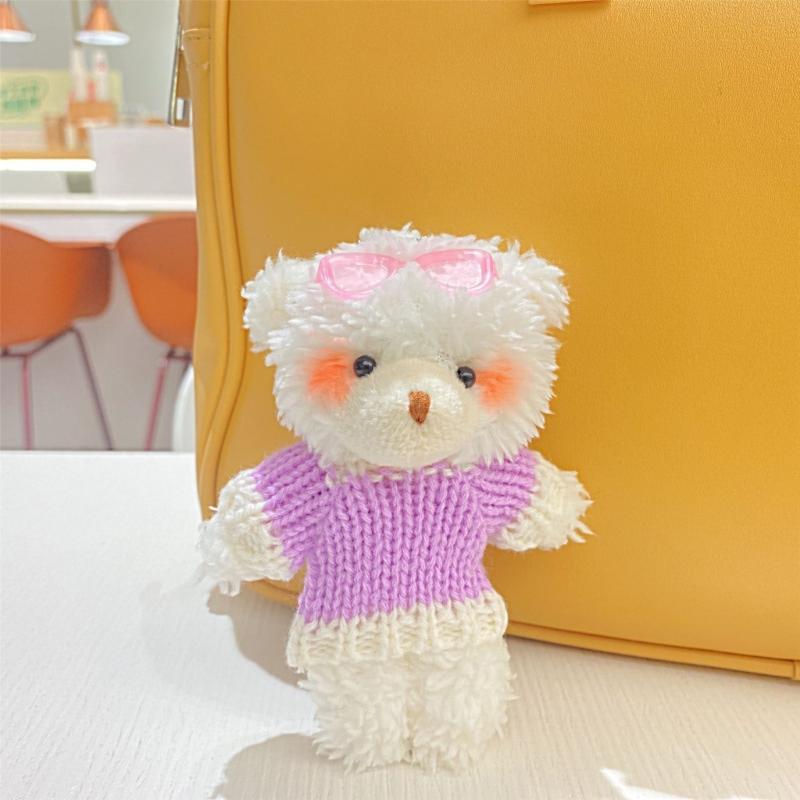 Bag Pendant Cute Backpack Pendant Plush Dolls Keychains Plush Material for Keys