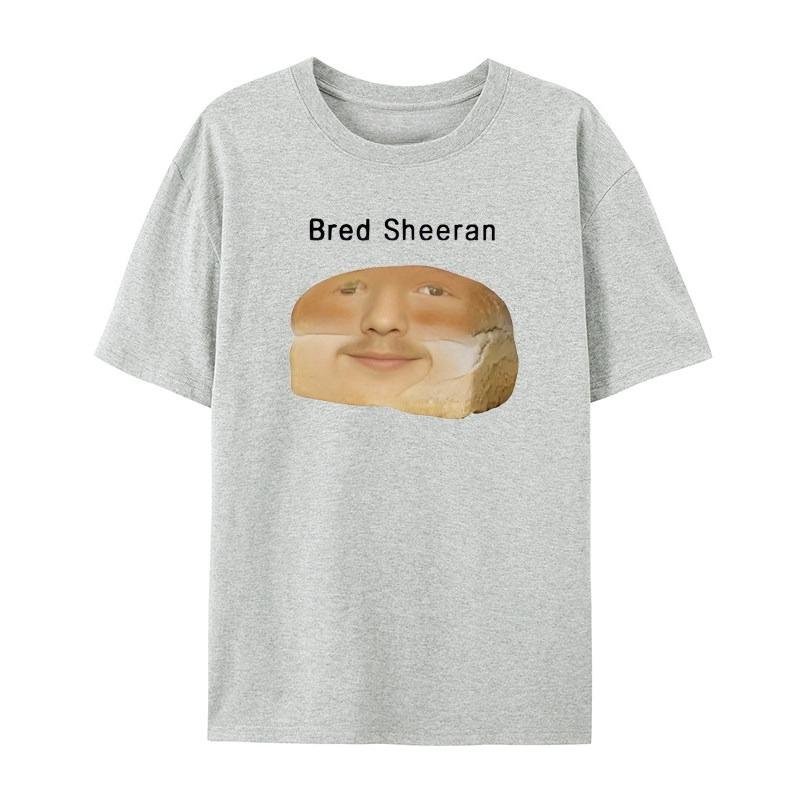 Grappig Ed Sheeran Meme Wit Casual T-shirt Heren en Dames Luxe Merk Top
