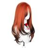 Harajuku Orange Gradient Black Wavy Wig Synthetic Women Layered Hairpiece  Role-playing