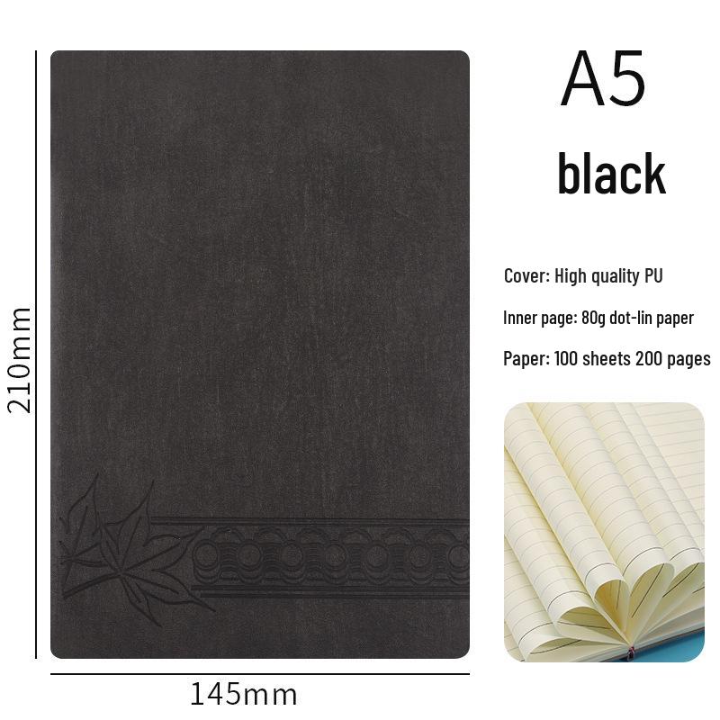 A5 Soft Leather Notebook Set - Business Office Diary and Gift Box A5