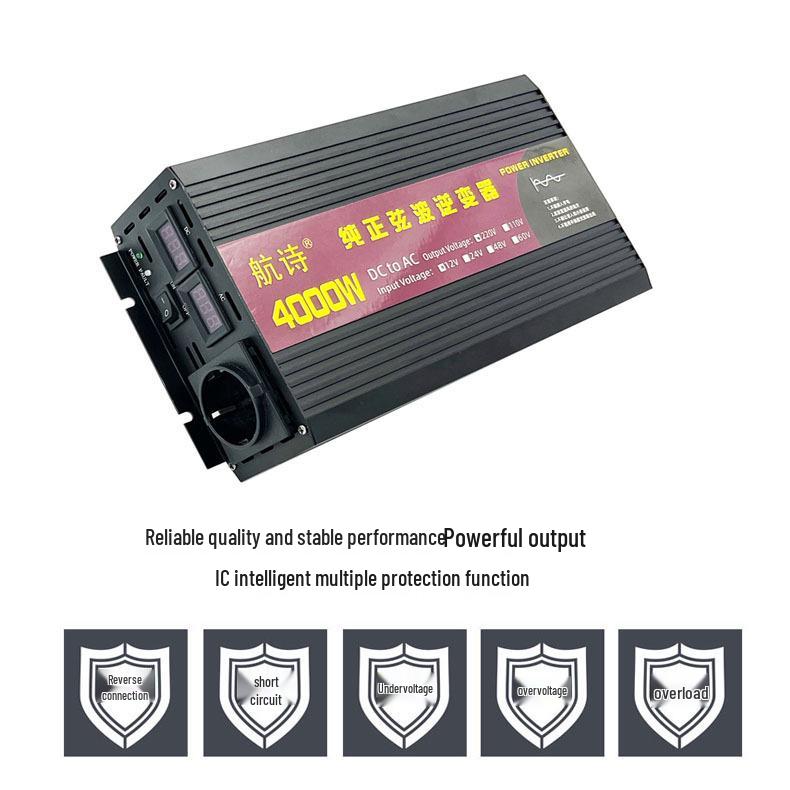 European Standard Pure Sine Wave Inverter 12V/24V to 220V, Options: 2000W/3000W/4000W