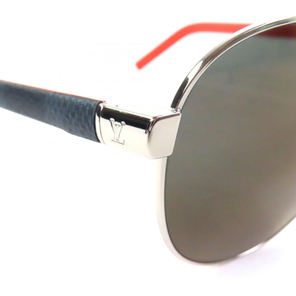 Great LOUIS VUITTON Sunglasses Pacific Pilot Silver Mens Used