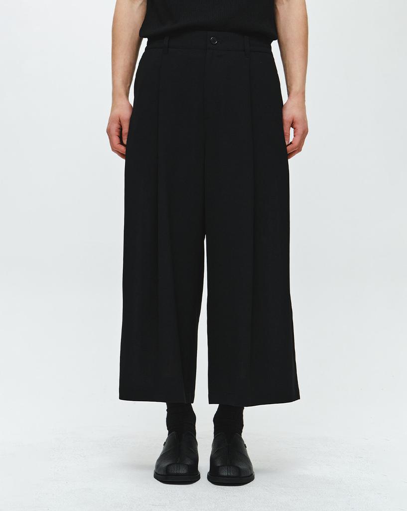 ZIOSONGZIO Light Crop Wide Pants Black Zi3Pt303Bk