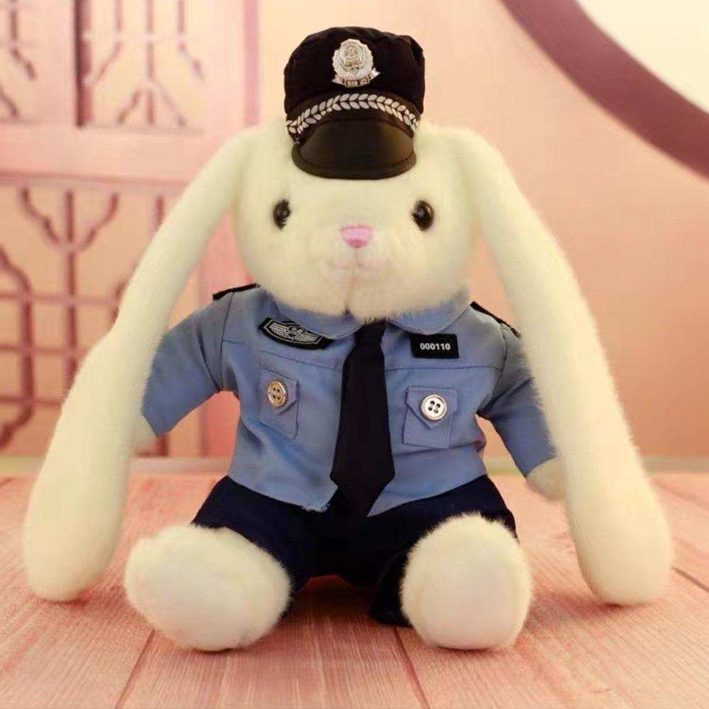 Police Traffic Police Rabbit Doll Uniform Rabbit Doll Plush Toy Unit Publicity Activities Gifts Ground Marketing Gifts