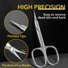 Maniküre-Schere, Nagelhautschneider, gebogene Spitze, Nagel- und Pediküre-Werkzeug, professioneller Edelstahl-Entferner abgestorbener Haut