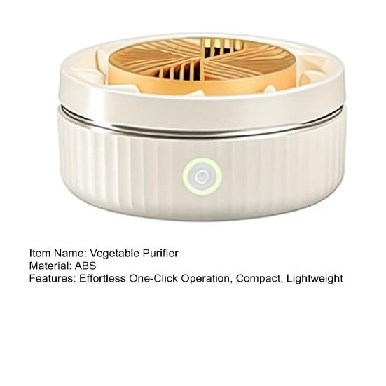 Cordless Fruit Vegetable Purifier with Portable Charging Base Rechargeable Food Cleaner for Removing Pesticides Bacterias Multi-Functional Kitchen
