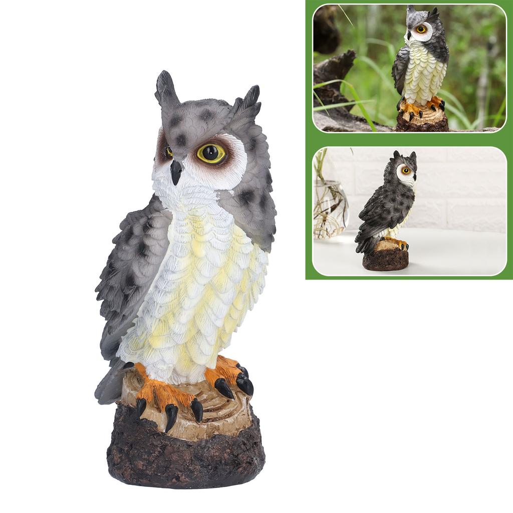 Owl Resin Ornaments Fine Workmanship Lovely Image Widely Used Home Decoration for Courtyards Porches
