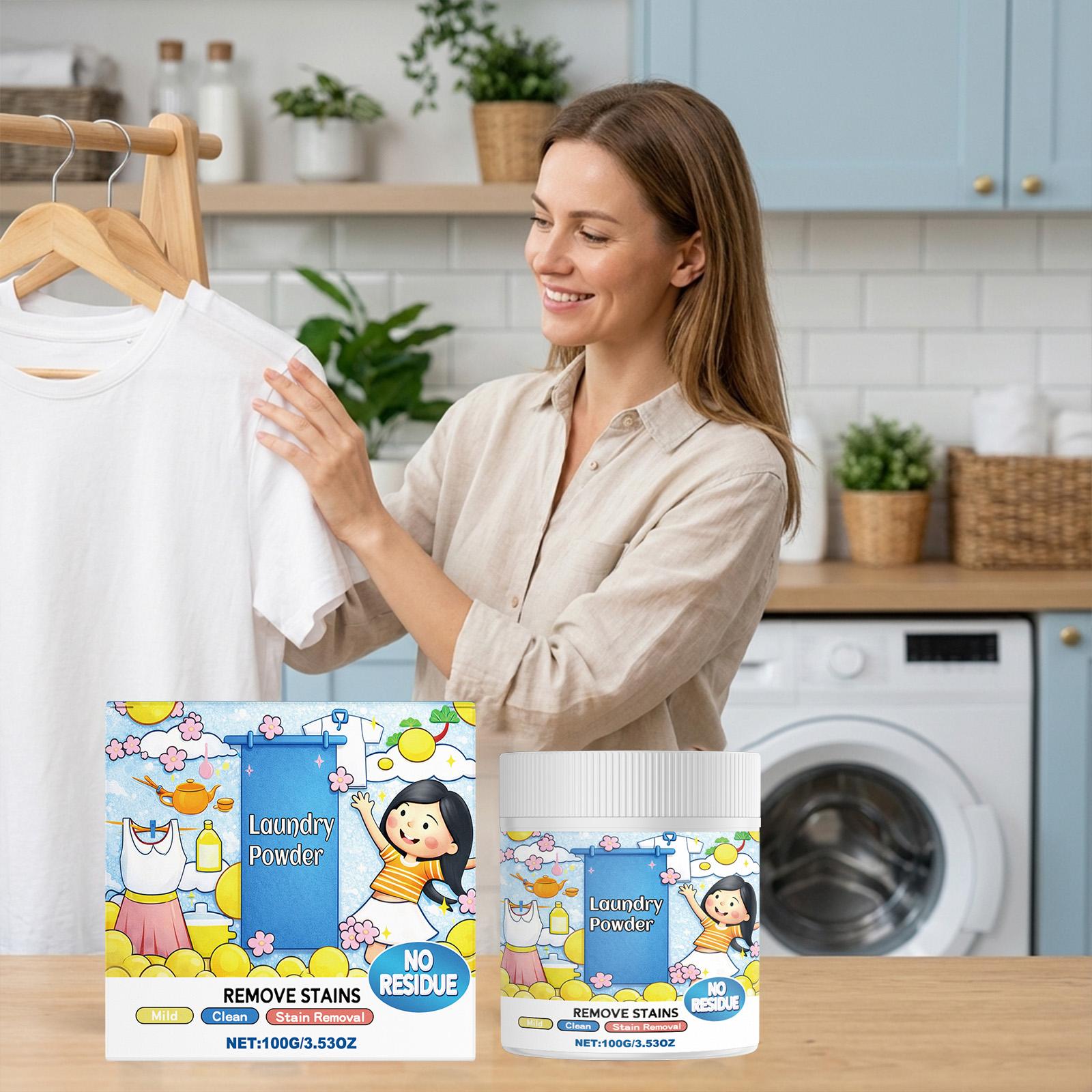 

Oxy Bubble Cleaning Powder, Effective In Removing Stains, Eliminating Mites, And As A Laundry Detergent one size белый