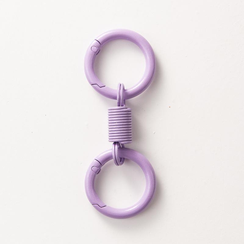 Kawaii Macaroon Keychain Cute Mini Candy Color Key Ring Buckle Portable Pendant for Girls Daily Accessory