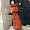 Women's Long Cotton-padded Clothes Over the Knee, New Winter Clothes, Slim-fitting Thickened Large Fur Collar, Large Size Down Cotton-padded Jackets.