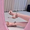 Lolita Ballett Bankett Ein-Wort Schnallensandalen Französisch Wasserdicht Tisch Champagner Schleife Stiletto Hohe Absätze Frauen