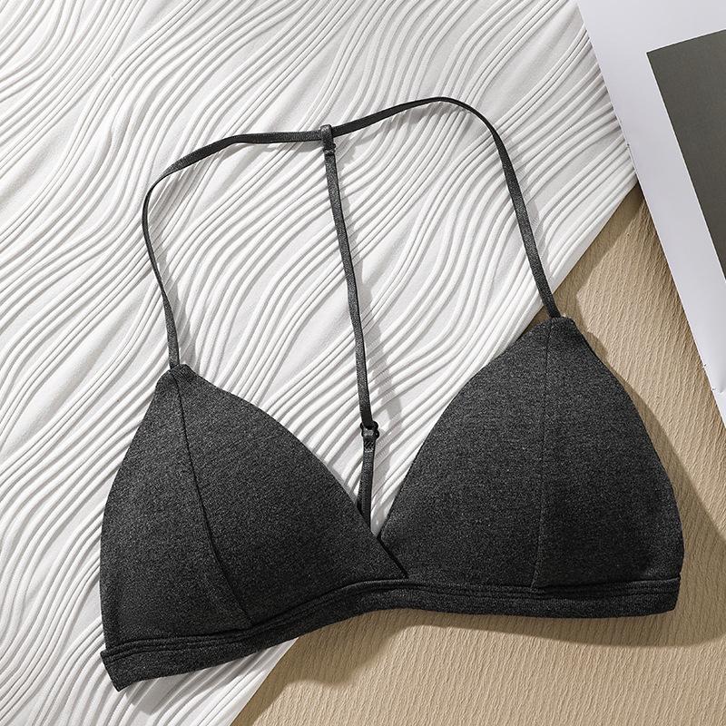 Large Backless French Triangle Deep V-Neck Camisole Bra for Women