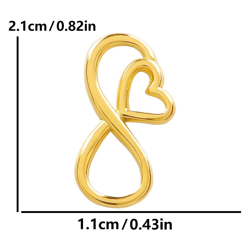 6 Stück/Los Unregelmäßige Geometrische Hohlverbinder Anhänger Edelstahl Charms Für Schmuckherstellung Zubehör Goldfarbe Oval Rund