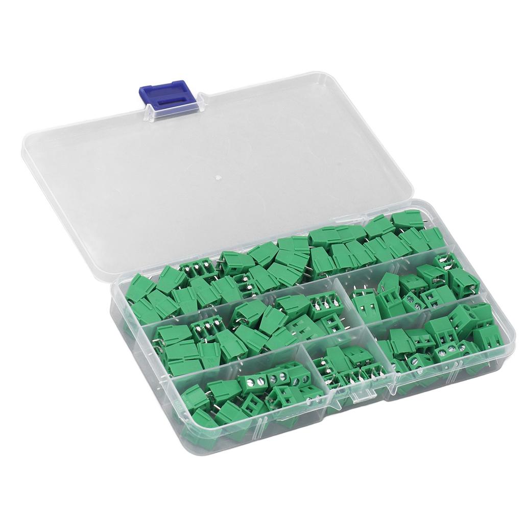 80 BUC Bloc Terminal cu Șurub Pin din Alamă Pas 5mm Montare PCB Conector Terminal de Cablare pentru Proiecte Electrice KF128 2P 3P