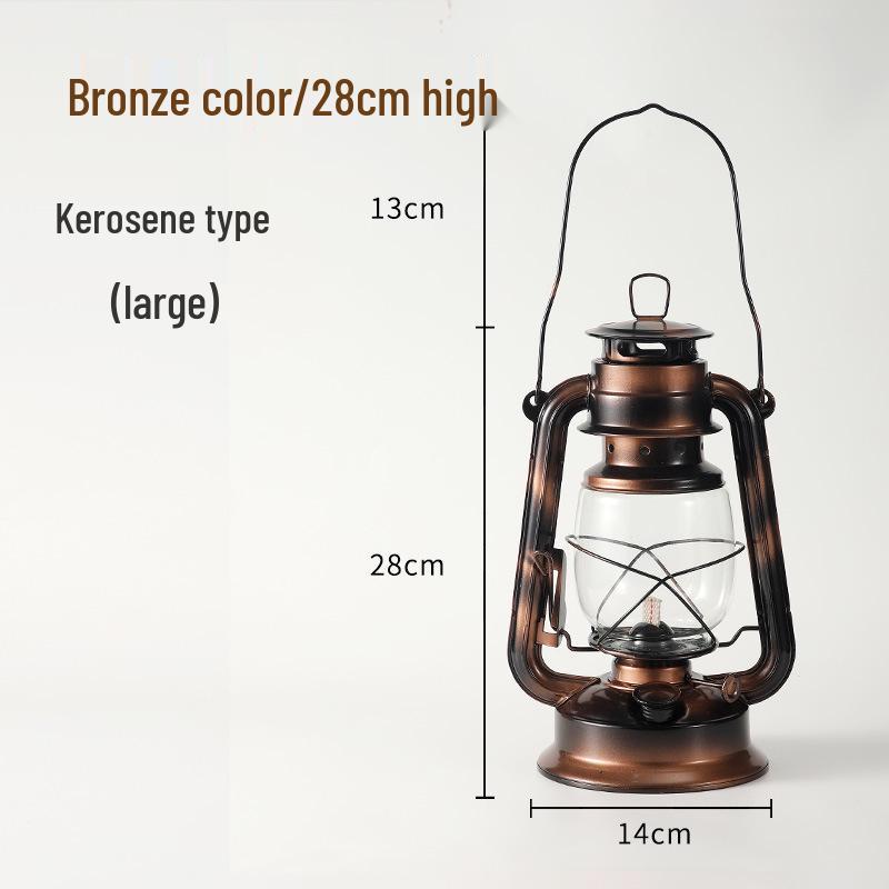 Retro Handheld Kerosene Lantern for Outdoor Camping and Decor