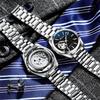 Chenxi Montre Mécanique Automatique Creuse pour Homme Bracelet en Acier Montre Mécanique Mode