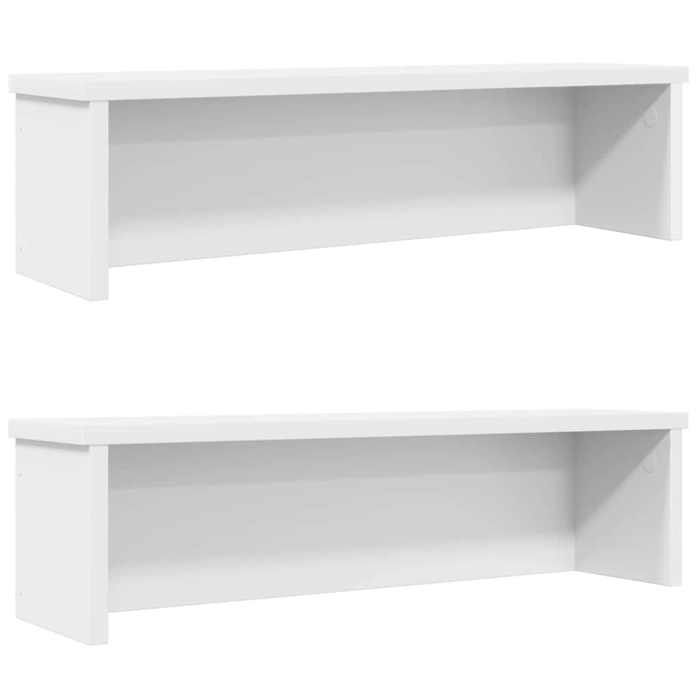VidaXL Étagères de cuisine empilables 2 pcs blanc 60x15x16 cm, étagère de rangement de cuisine, organiseur d'armoires,, 860500