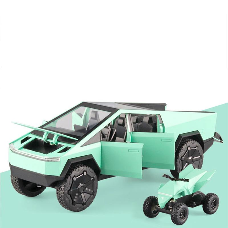 

1:24 Tesla Cybertruck Truck Сплав Игрушечная Модель Автомобиля Литья Под Давлением Транспортные Средства Пикап Мотоцикл Украшение Автомобиля Детские Игрушки Для Мальчиков Рождество Green no box