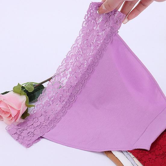 Cotton Lace Thongs for Women Sexy Seamless Low Waist Panties Ladies Breathable No Show Stretch Underwear