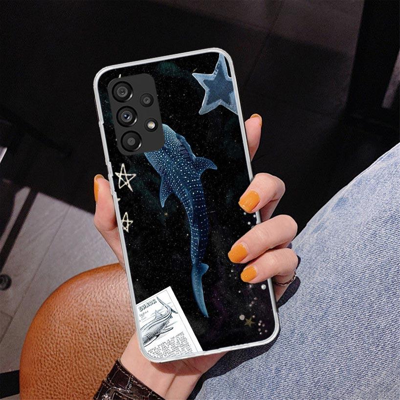 Ocean Whale Shark Phone Case For Samsung Galaxy A52 A32 A22 A12 A51 A31 A50S A30S A20S A10S Note 20 Ultra 10 Plus S10 A72 A71 Ga