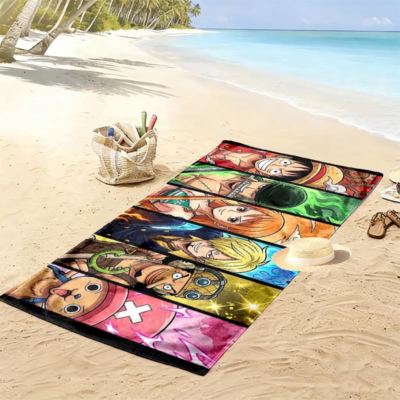 One Piece Print Beach Towel, Large Soft Quick Dry Towel for Beach Camping Swimming