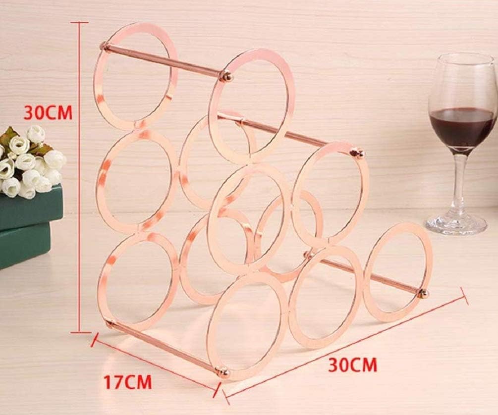 Anberotta Wine Rack, Wine Holder, Holds 6 Bottles of Wine or Champagne, Storage Case, Stand, Interior Decor, N-W63