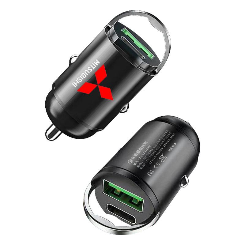 Car Charger 12-24V Lighter Fast Charging Adapter Car USB Type C Charger For Mitsubishi Pajero Outlander XL Montero Lancer Triton l200 Galant