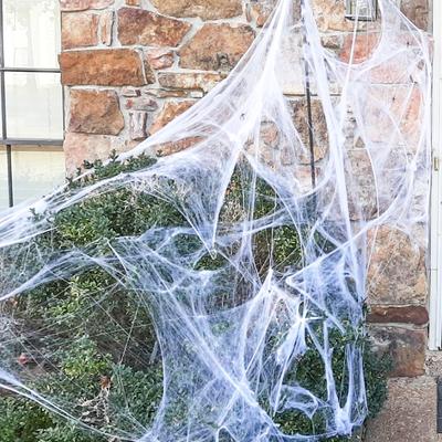 Spider Webs Halloween Decorations Stretch Cobwebs for Halloween Indoor and Outdoor Party Supplies Haunted House Horror DIY Props