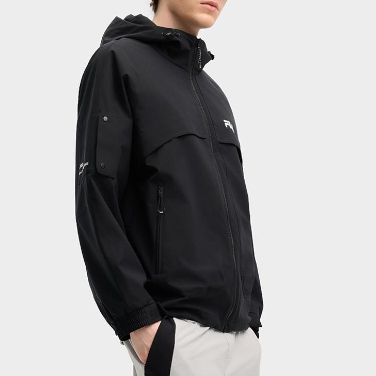 Fila Simple Hooded Woven Jacket Men Jackets Black F11M519714FBK