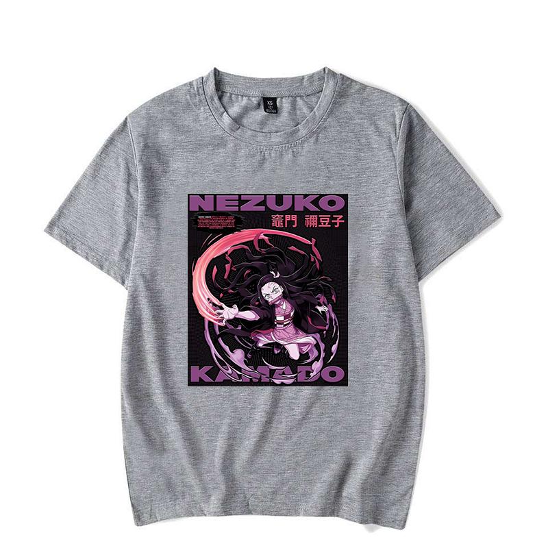 New Funny Anime T Shirt Unisex Short Sleeve O Neck Summer Casual Cute Kamado Nezuko Printing T-shirt Top Tee