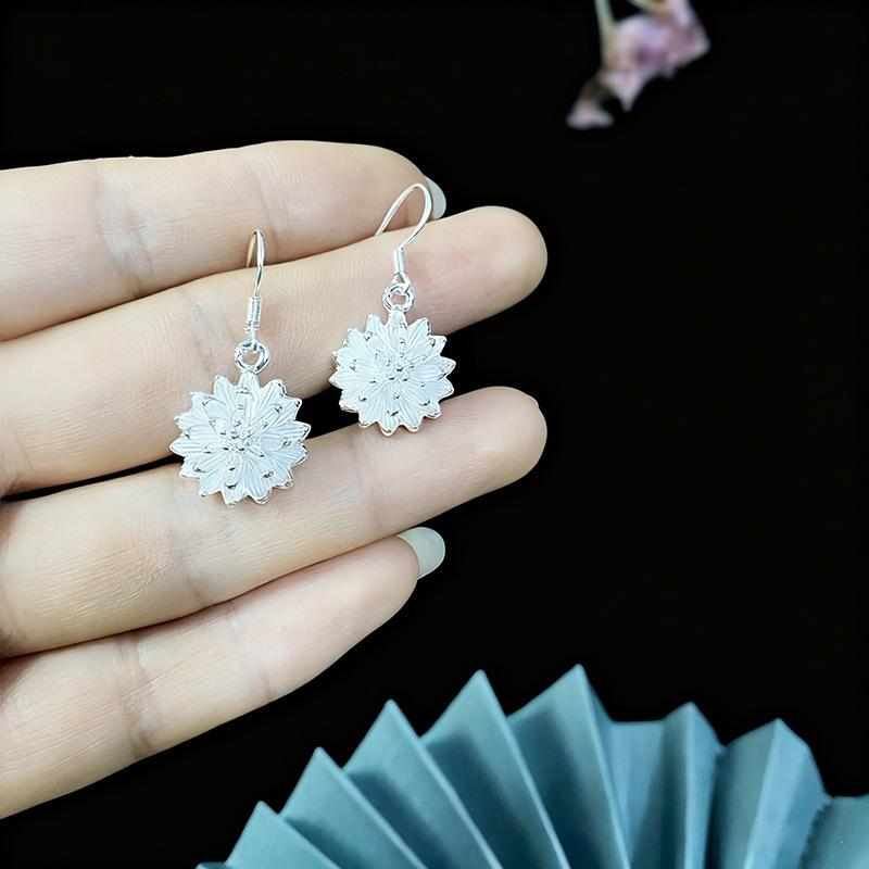 Ethnic style earrings Alloy silver-plated Miao ethnic minority Dong Yi earrings Earrings