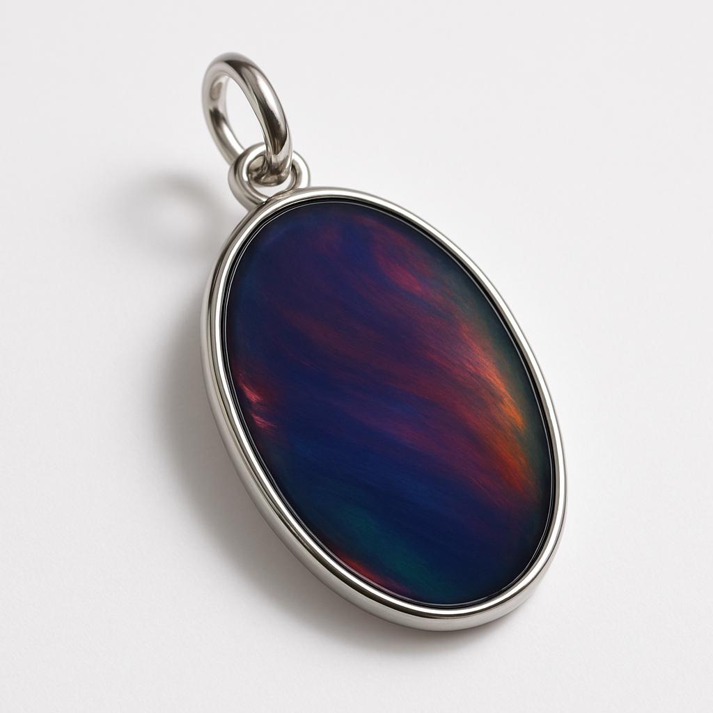 Natural Opal Pendant 29.35 ct Multi Color Gemstone 925 Sterling Silver October Birthday Birthstone