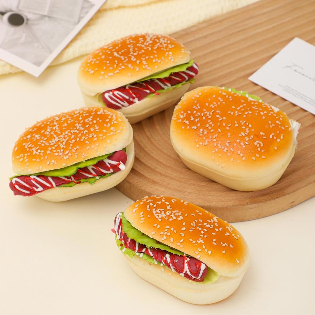 Creative Hot Dog & Hamburger Refrigerator Magnet Food Model for Photography