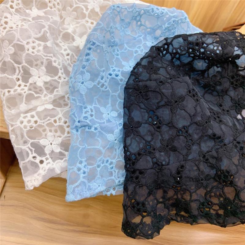 Summer Women Sun Hats Korean Style Fishermen Hat Hollow Flower Casual Ladies Outdoor Travel Headdress New Lace Bucket Headgear