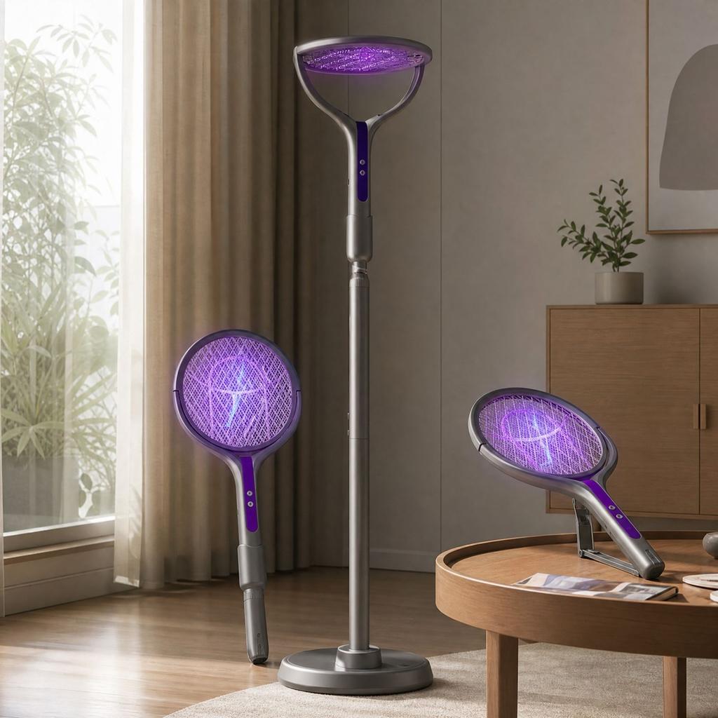 Extendable Swatter with Telescopic Handle for Indoor and Outdoor Use
