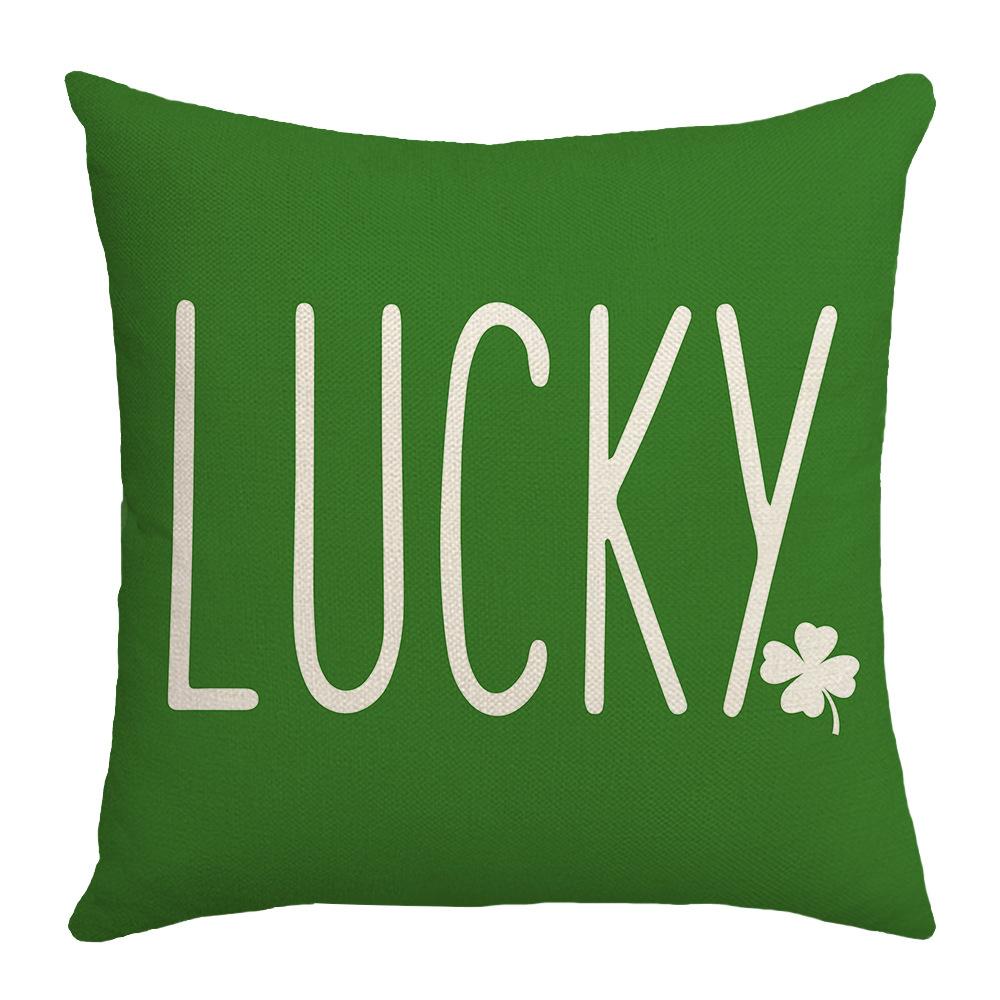 Holiday Lucky Sofa Pillow Cover Lumbar St. Patrick's Day Decorative Printed Pillow