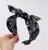 Vintage Style Bandana Pattern Fabric Headband with Bow Knot and Bunny Ear Design for Women and Girls Suitable for Daily Wear and Special Occasions