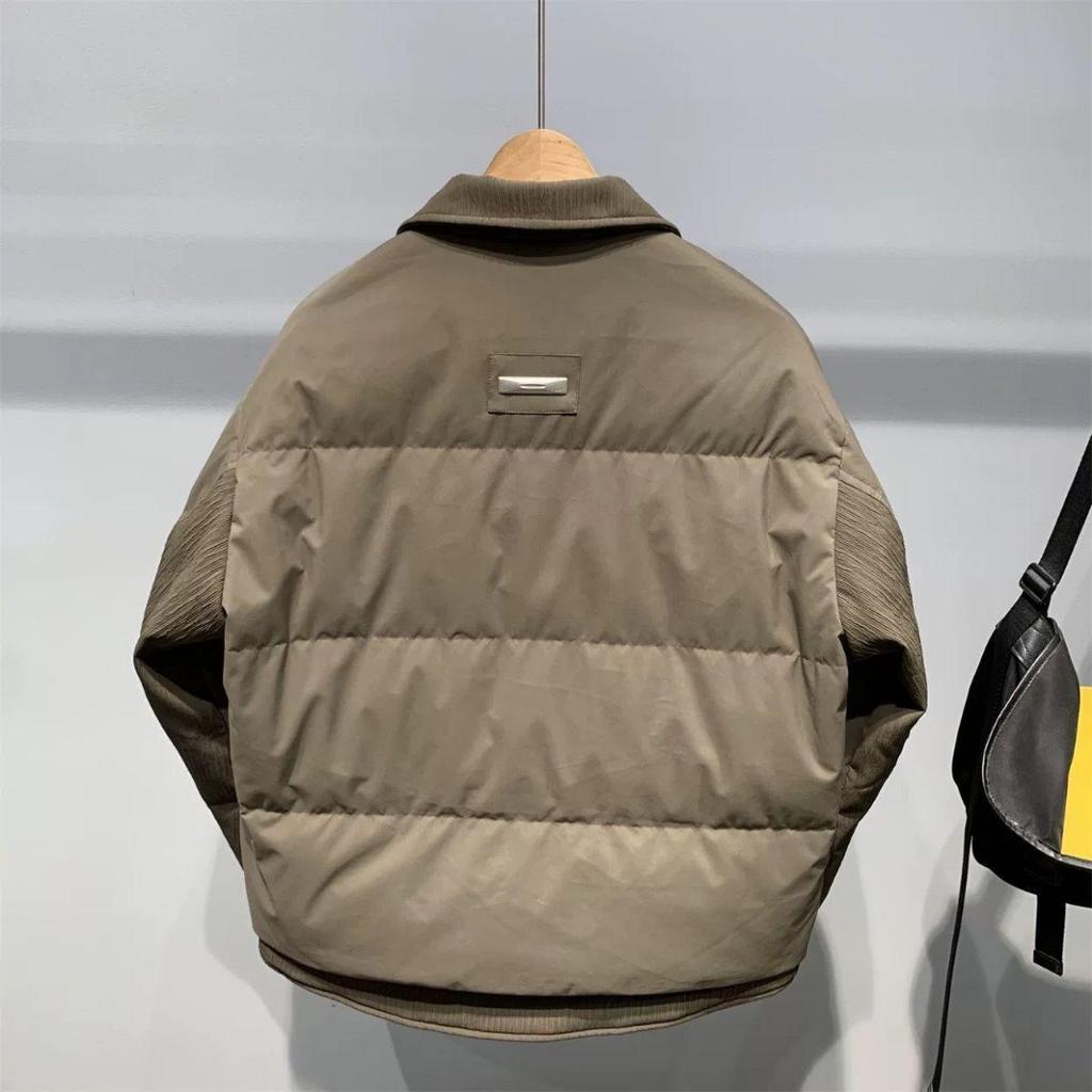 Men's Casual Patchwork Lightweight Down Jacket - Korean Style Winter Outerwear