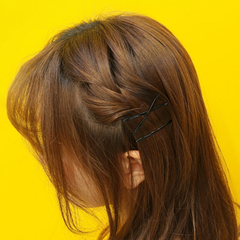 Black Basic Hairpin Hair Clip Head Crew Accessory