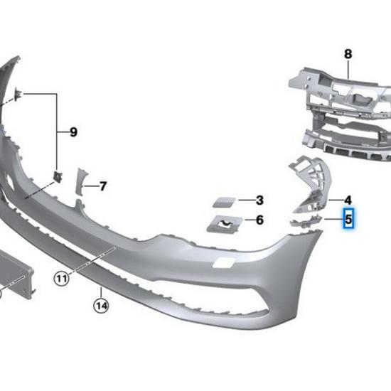 BMW 6 Series G32 GTL CI Front Bumper Bracket (51117415585/86)