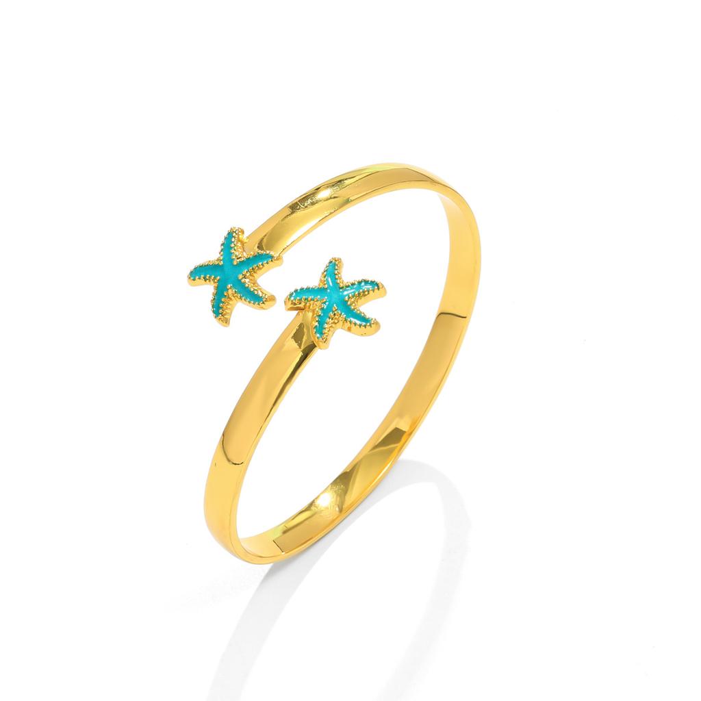 European and American personality trend design bracelet metal color starfish ocean wind series jewelry bracelet women