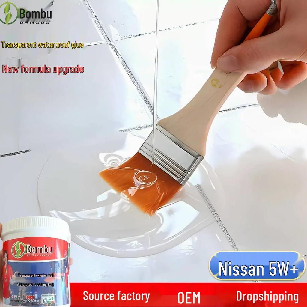 Leakproof Transparent Waterproof Coating for Roofs, Walls, and Bathrooms