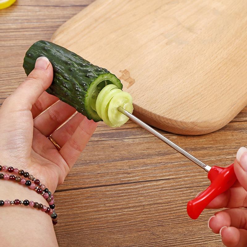 Stainless Steel Coil Cucumber Rotary Knife Fruit and Vegetable Twist Knife Spiral