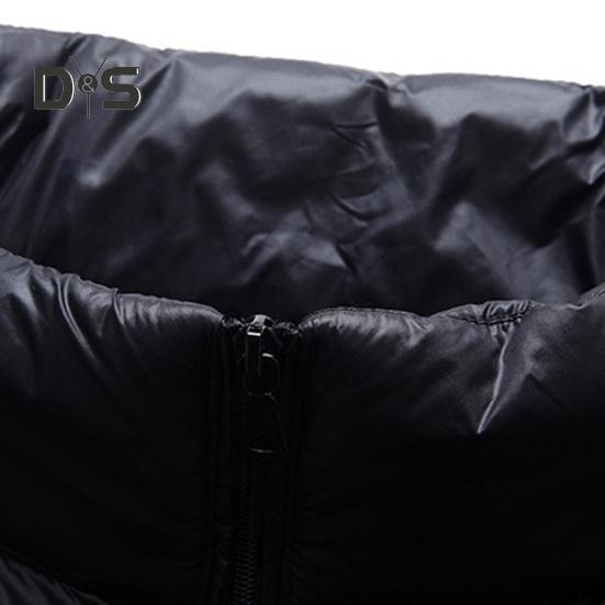 Men Cotton Vest Stand Collar Sleeveless Zipper Placket Lightweight Quilted Waistcoat Solid Color Cotton Vest Jacket with Pockets