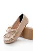 Women's Fashion Flat Heeled Ballerinas Ps Brown Suede Tasseled Daily Ballet Shoes