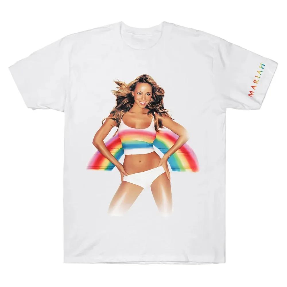 Summer Mariah Carey Classic Poster Print TShirt Unisex Women Cotton Crewneck Oversized Top Streetwear Harajuku Summer Casual Tee