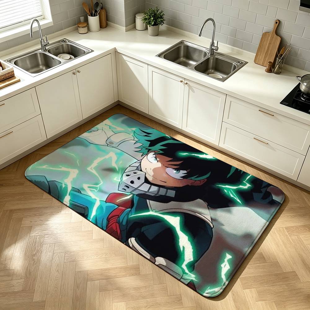 My Hero Academia-a Izuku Midoriya Shower Room Absorbent Small Floor Mat Soft Comfortable Decorative Foot Mat