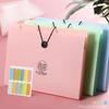A4 Multi-Layer Student Document Organizer with 8 Compartments & Index Stickers