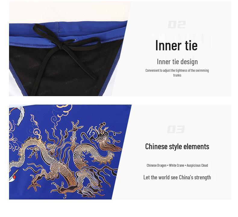 Yingfa Herren 2024 Rennbadehose: Schnelltrocknend, Professionelles Fünf-Punkt-Design für Erwachsene und Jugendliche.