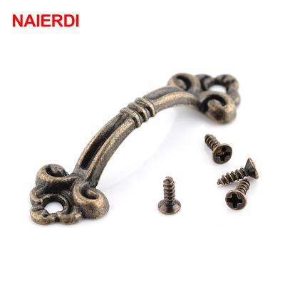 10pcs Handles Knobs For Drawer Wooden Jewelry Box Furniture Bronze Cabinet Pulls